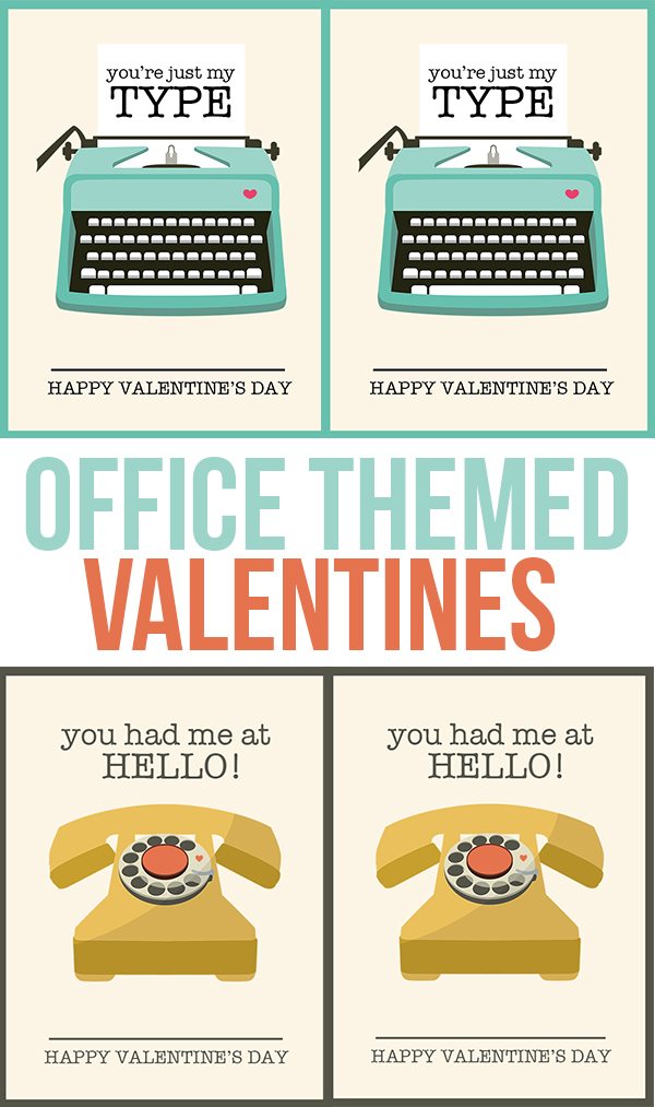 Darling office valentines for co-workers, interns and friends! livelaughrowe.com
