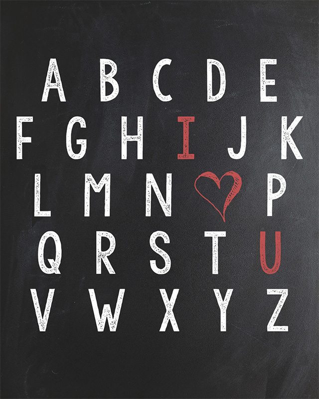 Three Typographic Prints for Valentine's Day! 