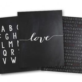 Three Typographic Prints for Valentine's Day!
