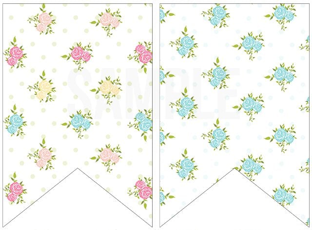 Wrap a gift creatively or hang a pennant banner in your home with these darling floral printable pennants. livelaughrowe.com