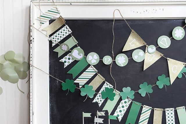 Decorating for holidays can be so much fun! This free circular printable St. Patricks's Day Banner from Ella Claire is darling!