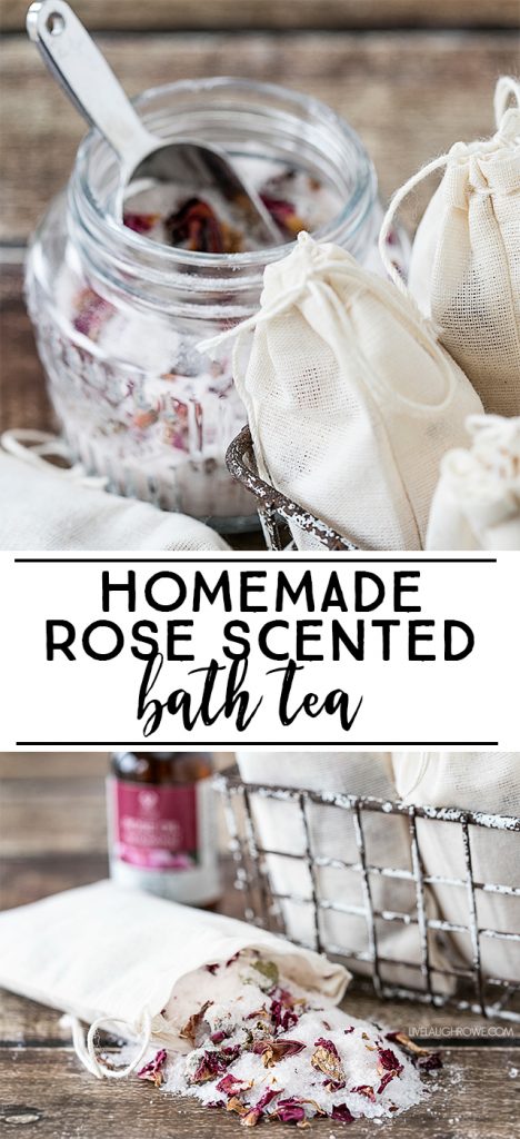 This Rose scented homemade bath tea is great for promoting relaxation. The lightly scented rose oil used contains three oils -- all used for wellness. An easy recipe to use for pampering yourself or gifting to family and friends.