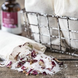 This Rose scented homemade bath tea is great for promoting relaxation. The lightly scented rose oil used contains three oils -- all used for wellness. An easy recipe to use for pampering yourself or gifting to family and friends.