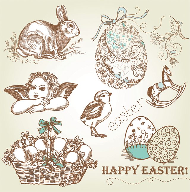 Vintage Inspired Easter Graphics from GraphicStock