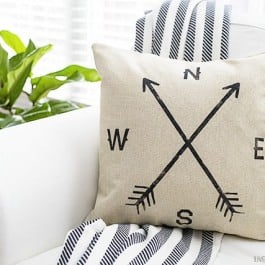 This Farmhouse Pillow Cover is quite the score! Perfectly imperfect and costs only $3.00. livelaughrowe.com