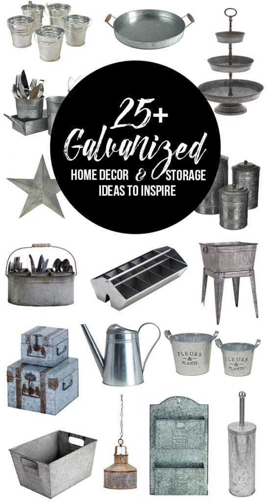 25+ Galvanized Home Decor and Storage Ideas to inspire you! livelaughrowe.com