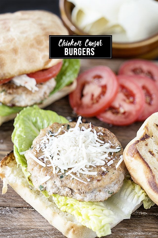 Love Chicken Caesar Salads? Then you'll love these Chicken Caesar Burgers. They're not only easy to make, but packed with flavor too! livelaughrowe.com