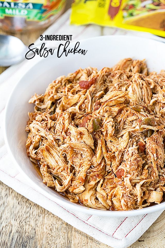 3-Ingredient Slow Cooker Salsa Chicken - Live Laugh Rowe