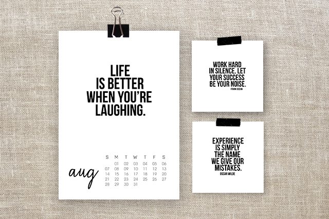 August 2016 Calendar - Live Laugh Rowe