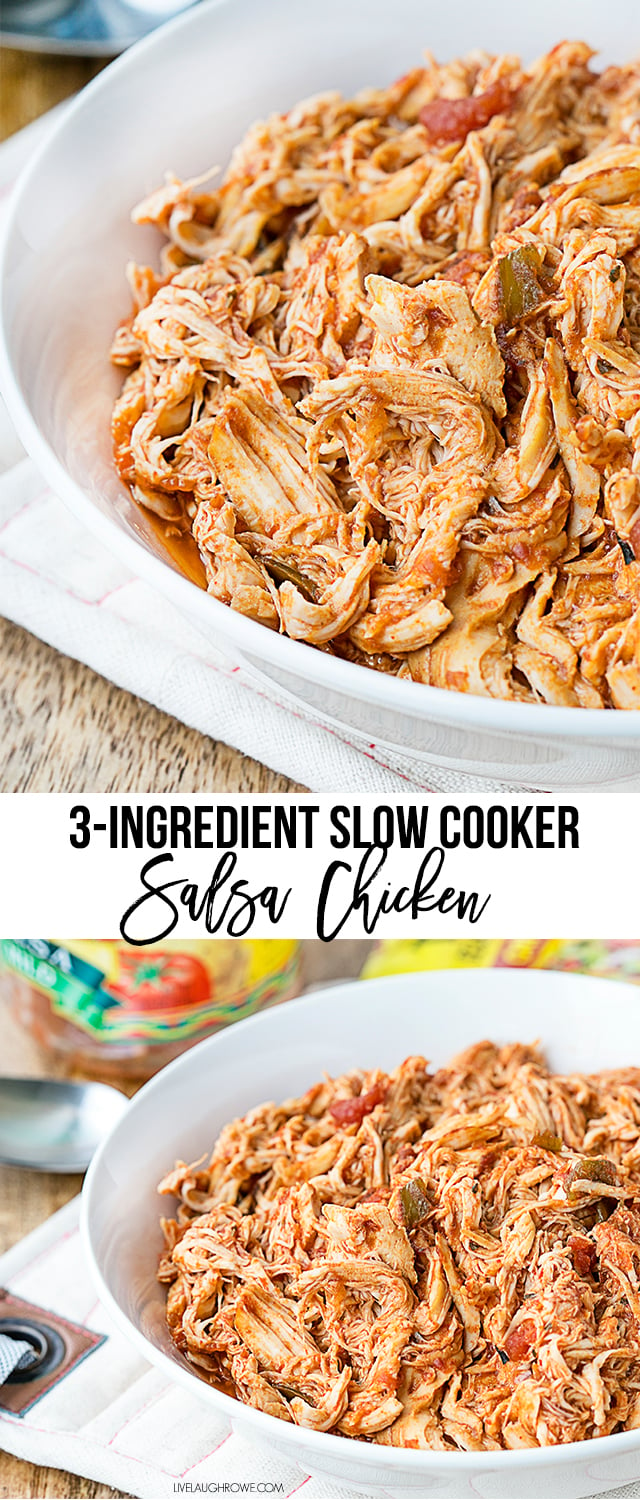 3-Ingredient Slow Cooker Salsa Chicken - Live Laugh Rowe