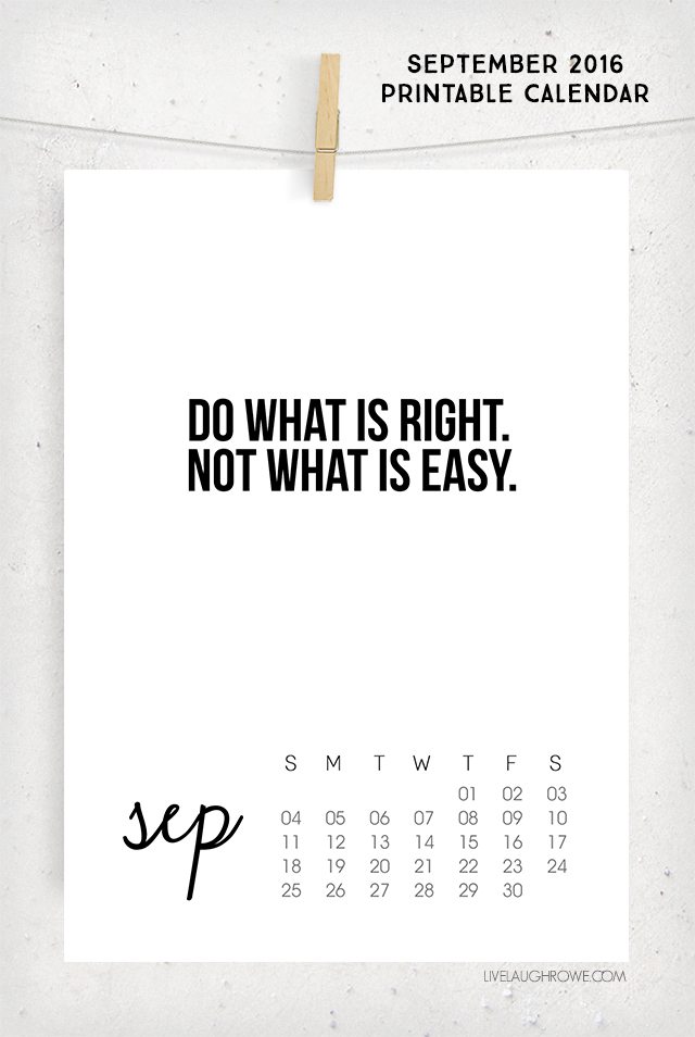 2016 september calendar free printable live laugh rowe