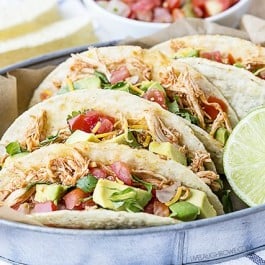 Turn ordinary chicken into flavorful tacos! These Easy Chicken Tacos are sure to be a new favorite for Taco Tuesdays. livelaughrowe.com