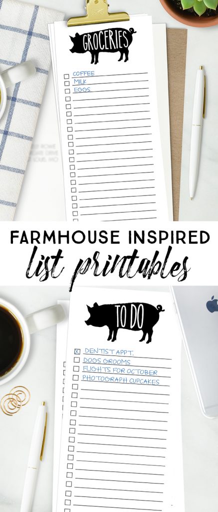 Sometimes lists are my only saving grace! This farmhouse printable grocery list isn't only cute, but it's a lifesaver too. There's a printable to-do list too. Grab yours at livelaughrowe.com