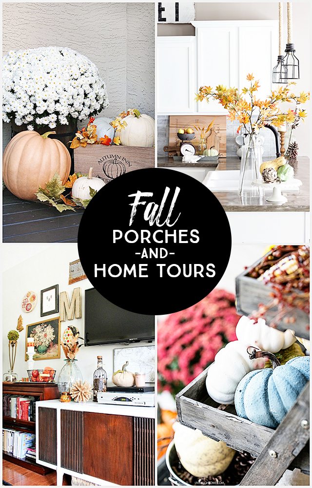 Fall Porches and Home Tours to inspire you!  Eight fabulous features at Inspiration2 linky party.  livelaughrowe.com