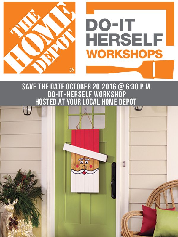 Sign up today for the October 2016 DIH Workshop at your local Home Depot. www.livelaughrowe.com #DIHWorkshop