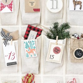 Adorable Woodland Inspired Advent Calendar using an over-the-door organizer. livelaughrowe.com
