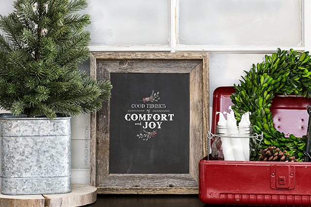 "Good tidings of comfort and joy!" Be sure to print a copy of this beautiful Christmas Chalkboard Printable. livelaughrowe.com