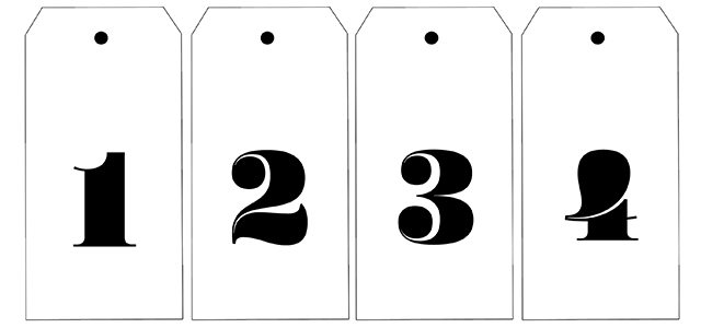 Printable number tags for your Advent Calendar this year. livelaughrowe.com