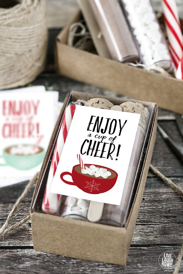 Cup Of Cheer Printable Hot Chocolate Gift Idea Live