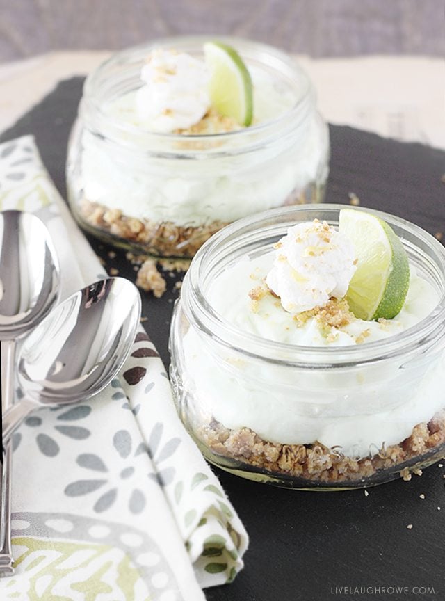 Delicious Key Lime Mousse in a jar. livelaughrowe.com