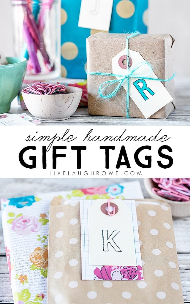 Simple Gift Tags that you can make in minutes -- add a personal touch to your gifts with handmade gift tags. livelaughrowe.com