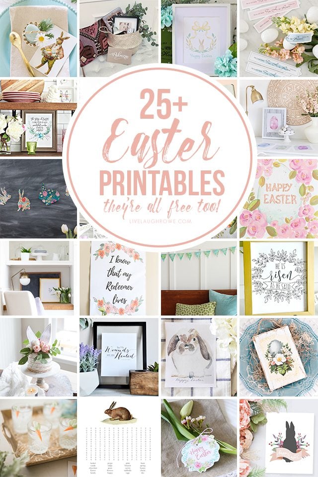 25+ Free Easter Printables -- from wall art to banners to journaling cards, you're sure to find something that is perfectly YOU! livelaughrowe.com