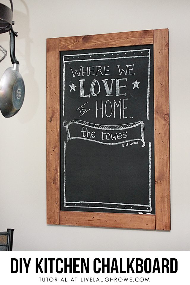 Easy DIY Kitchen Chalkboard - Love Grows Wild