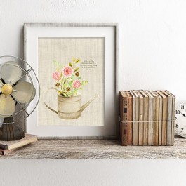 Spring Flowers Printable Wall Art with a worn, rustic feel. livelaughrowe.com