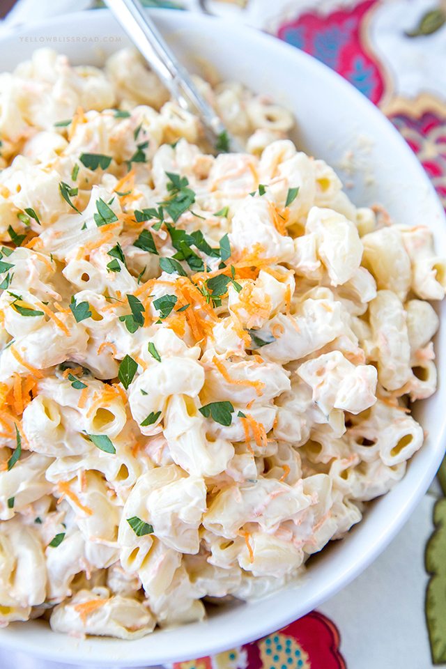 Father's Day BBQ Party. Hawaiian Macaroni Salad.