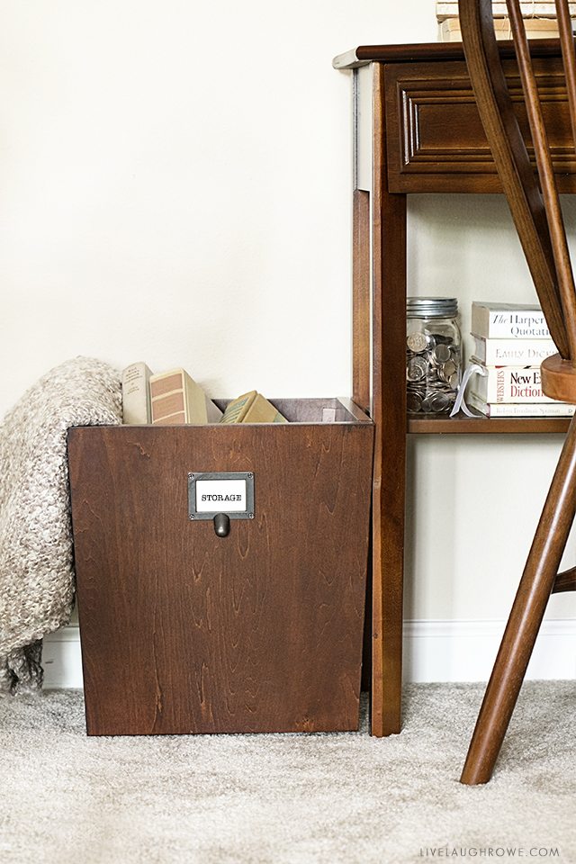 How to Make the Most of a Small Space. Love the use of this storage bin. livelaughrowe.com