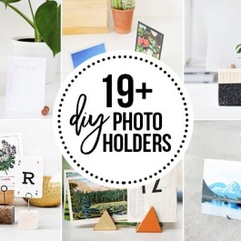Over 19 fabulous DIY Photo Holders to inspire you! Great for displaying pictures, love notes, ticket stubs and more! livelaughrowe.com