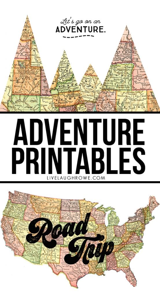 Adventure awaits -- take a road trip, explore new states! These adventure printables are a great reminder and make fantastic wall prints for the traveler. livelaughrowe.com