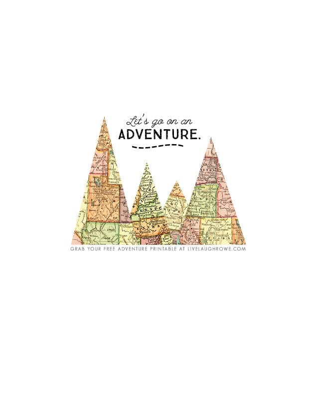 Adventure awaits -- take a road trip, explore new states! These adventure printables are a great reminder and make fantastic wall prints for the traveler. livelaughrowe.com