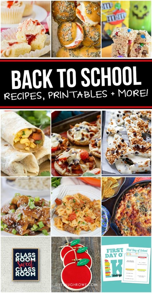 Back to School Recipes, Printables, Crafts and more! livelaughrowe.com