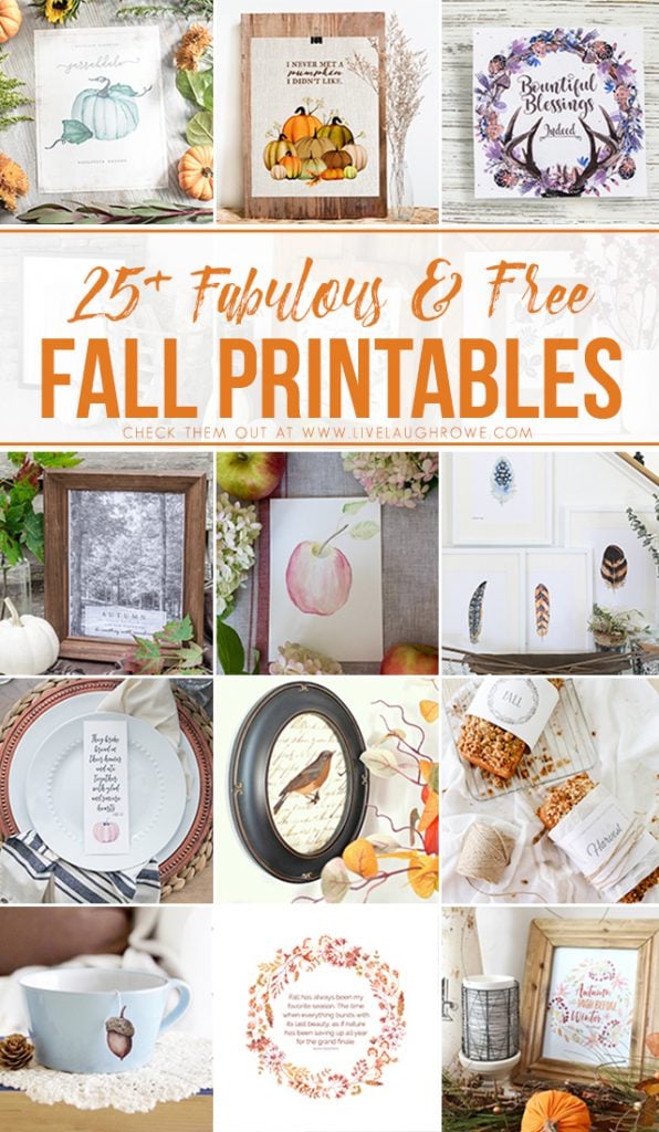 25+ Free and Fabulous Fall Printables. livelaughrowe.com