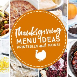 Thanksgiving Menu Ideas PLUS decor and free printables too! Find all of this festive inspiration at livelaughrowe.com