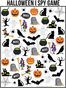 Halloween I Spy Printable -- a fun game for the kids!