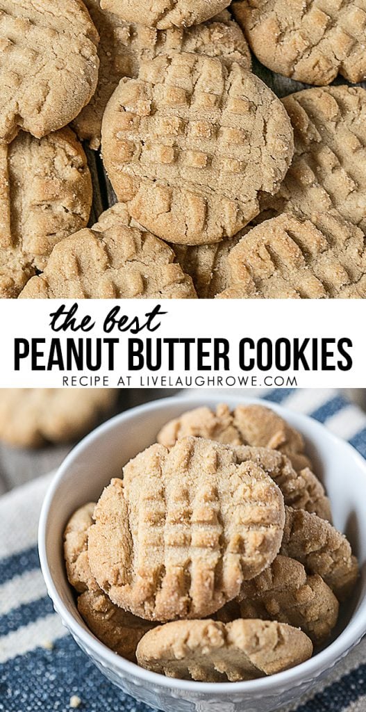 Get ready to fall in love with these Easy Peanut Butter Cookies. A recipe that is packed with peanut butter taste, these cookies won't disappoint. Recipe at livelaughrowe.com