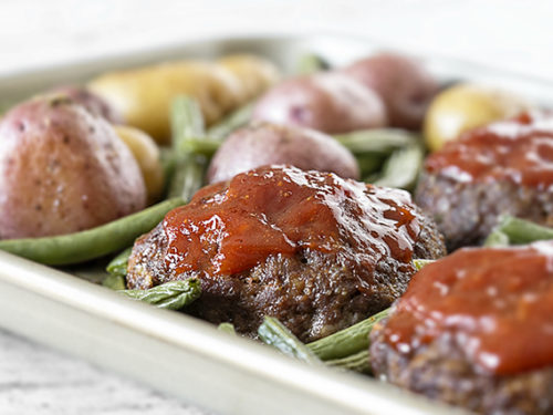 Sheet Pan Mini Meatloaf and Vegetables Recipe - Mommy Hates Cooking
