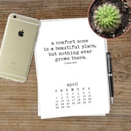 2019 Free Printable Calendar is truly inspiring due to all the beautiful quotes used for each month. Be sure to print yours at livelaughrowe.com