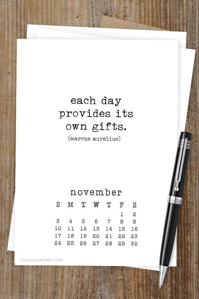 Free Printable Calendar with Inspirational Quotes that are sure to inspire!