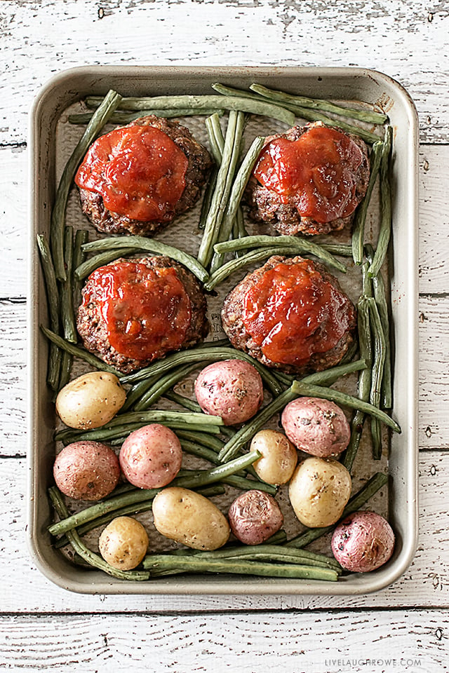 Mini Meatloaf Sheet Pan Meal - Cooking With Carlee