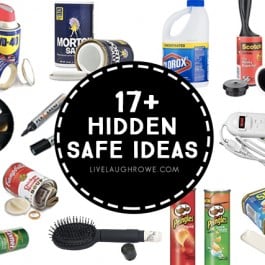 Have you ever wanted to have a couple of secret hiding places? Maybe a place for cash, valuables,etc. Here are 17+ Hidden Safe Ideas that you can put to good use and no one will know the difference. livelaughrowe.com