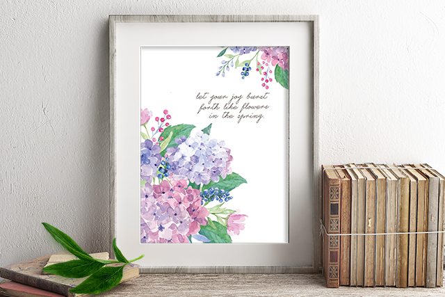 Spring Bouquets Burst with Pleasure Watercolor Hydrangeas - Are living photo regarding Flowers Printable called Spring Bouquets Burst with Happiness Watercolor Hydrangeas - Reside