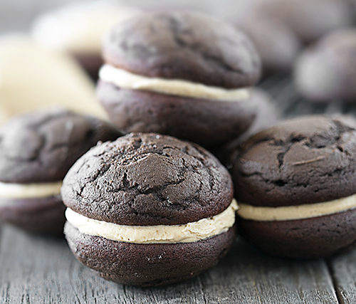 Chocolate Peanut Butter Whoopie Pies - Beyond the Butter