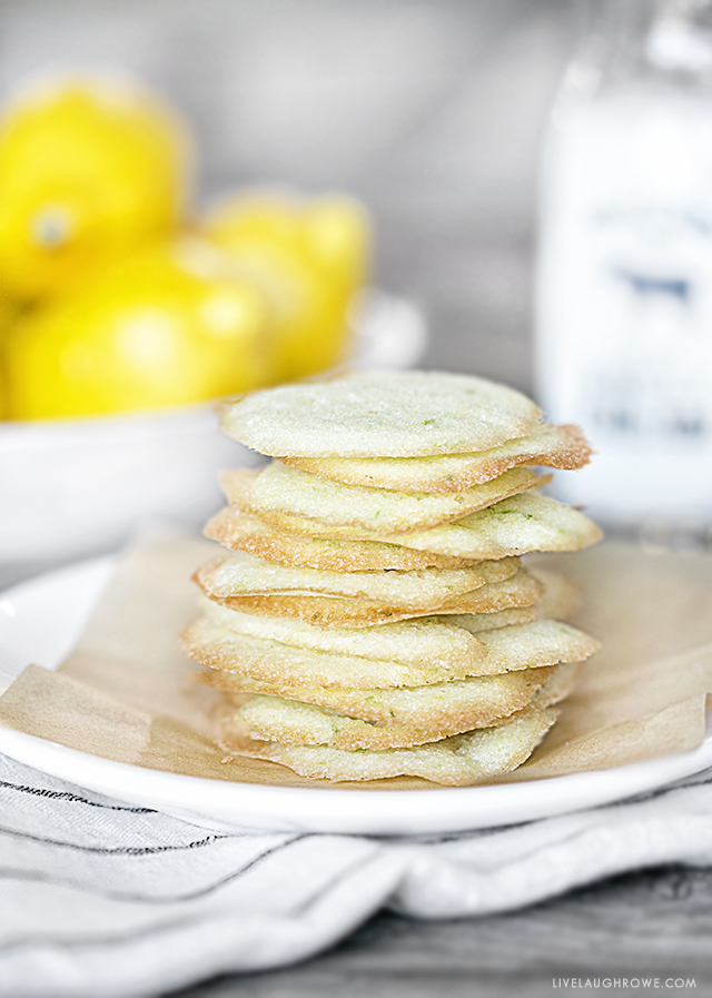 These Lemon Lime Cookie Crisps are ultra-thin, flavorful and super crunchy. A Weight Watchers Cookie Recipe that will help you satisfy your sweet tooth with less guilt! Recipe at livelaughrowe.com