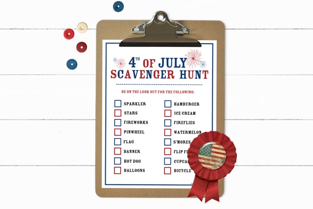 4th of July Scavenger Hunt Activity for Kids - Live Laugh Rowe