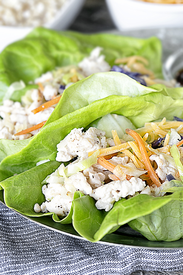 Looking for something a little lighter and brighter to eat? These Ground Turkey Lettuce Wraps are easy and delicious! A large portion coming in at only 6 Freestyle SmartPoints. Recipe at livelaughrowe.com