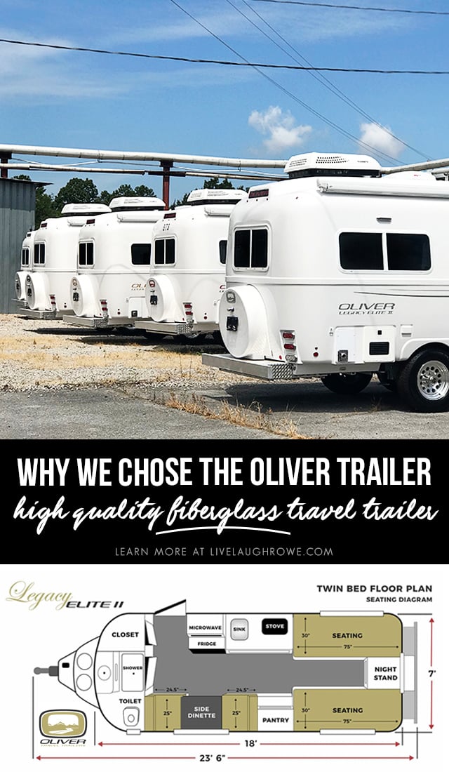 Why we chose the Oliver Trailer when shopping for a travel trailer! Learn more at livelaughrowe.com