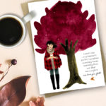 Fall Fashion Illustration in watercolor with a lovely Autumn quote: Sweet Cider, Cozy Blankets, Perfect Pumpkins, Crunching Leaves, Sparkling Fires, Cool Days, Warm Night -- We Love You, Fall! Free Printable at livelaughrowe.com